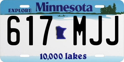 MN license plate 617MJJ