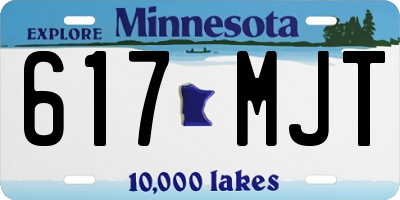 MN license plate 617MJT