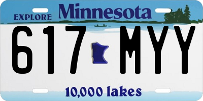 MN license plate 617MYY