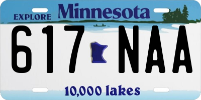 MN license plate 617NAA