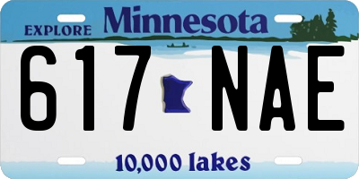 MN license plate 617NAE