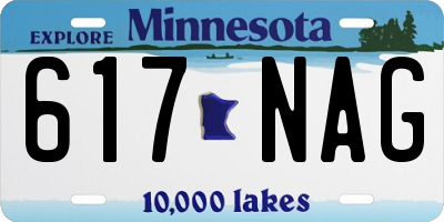 MN license plate 617NAG