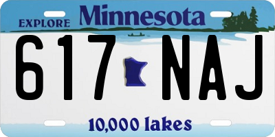 MN license plate 617NAJ