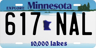 MN license plate 617NAL