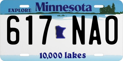 MN license plate 617NAO