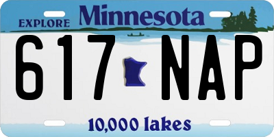 MN license plate 617NAP