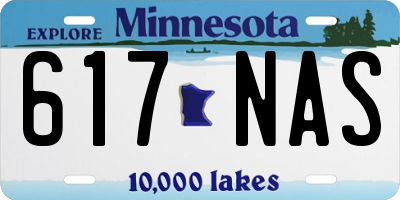 MN license plate 617NAS
