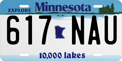 MN license plate 617NAU