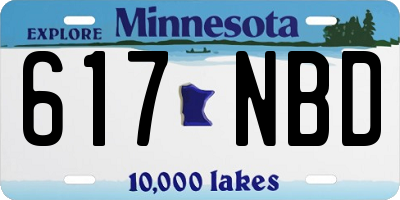 MN license plate 617NBD