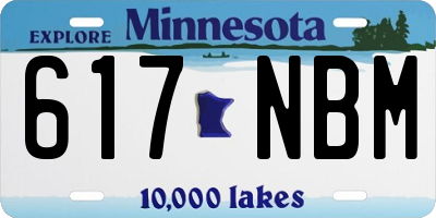 MN license plate 617NBM