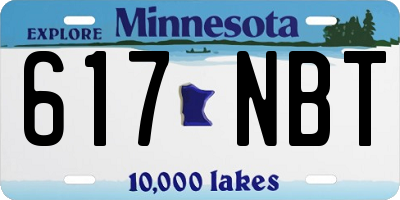 MN license plate 617NBT