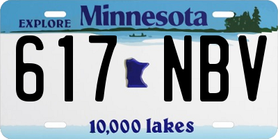 MN license plate 617NBV