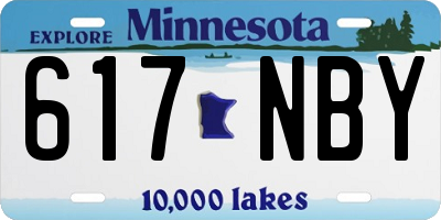 MN license plate 617NBY