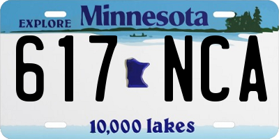 MN license plate 617NCA