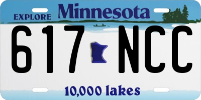 MN license plate 617NCC