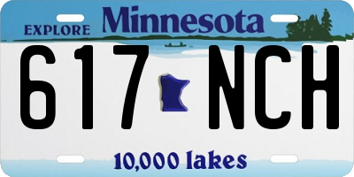 MN license plate 617NCH