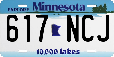 MN license plate 617NCJ