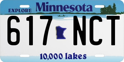 MN license plate 617NCT