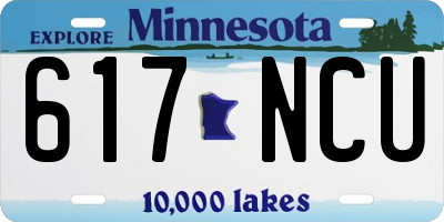MN license plate 617NCU