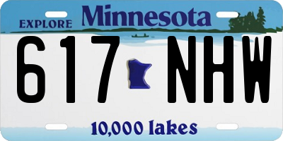 MN license plate 617NHW