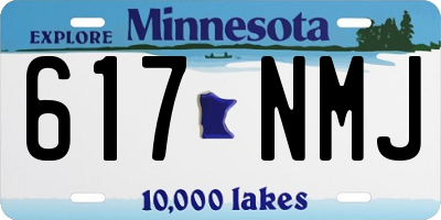 MN license plate 617NMJ