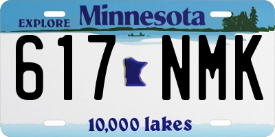 MN license plate 617NMK