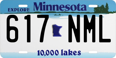 MN license plate 617NML