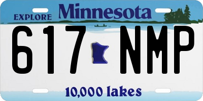 MN license plate 617NMP