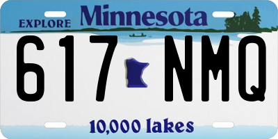 MN license plate 617NMQ