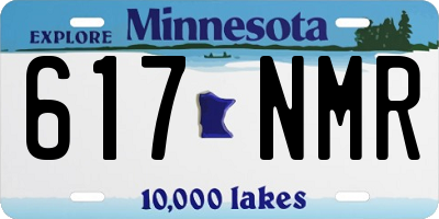 MN license plate 617NMR