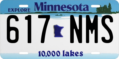 MN license plate 617NMS
