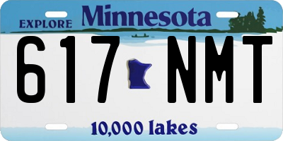 MN license plate 617NMT