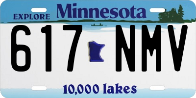 MN license plate 617NMV