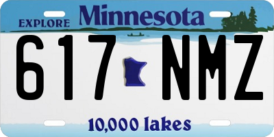MN license plate 617NMZ