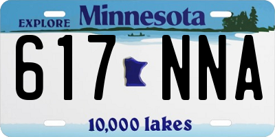 MN license plate 617NNA