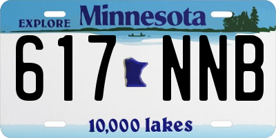 MN license plate 617NNB