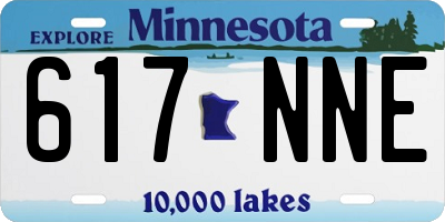 MN license plate 617NNE