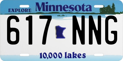 MN license plate 617NNG