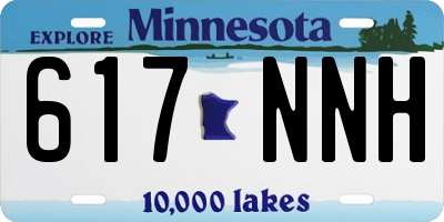 MN license plate 617NNH