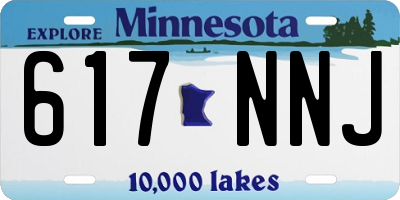 MN license plate 617NNJ
