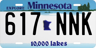 MN license plate 617NNK