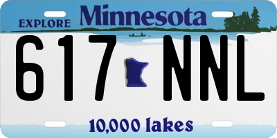 MN license plate 617NNL