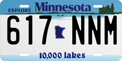 MN license plate 617NNM