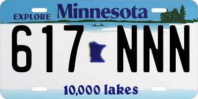 MN license plate 617NNN