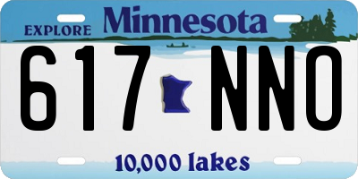 MN license plate 617NNO