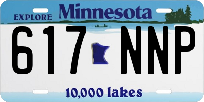 MN license plate 617NNP