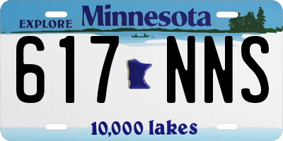 MN license plate 617NNS
