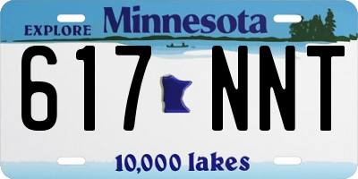 MN license plate 617NNT