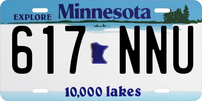 MN license plate 617NNU