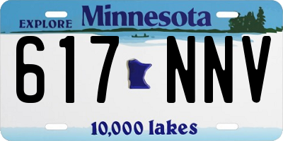 MN license plate 617NNV